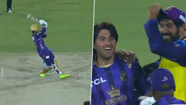 Mohammed Wasim Jr Slams Shaheen Afridi for Six on Last Ball to Take Quetta Gladiators to PSL 2024 Playoffs, Video Goes Viral