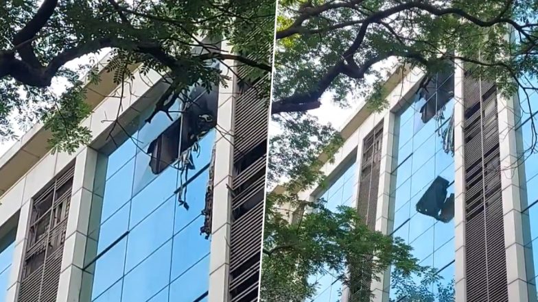 Mumbai Fire: Massive Blaze Erupts at Sixth Floor of Commercial Building in Mulund (Watch Videos)