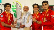 Naseem Shah, Hunain Shah and Ubaid Shah Pose With Their Father Holding PSL 2024 Trophy After Islamabad United's Title Win (View Pic)