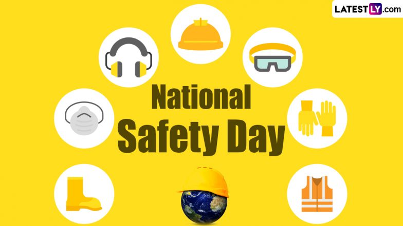 National Safety Day 2024 Wishes: Tweets, Images, HD Wallpapers and SMS To Share and Prioritise Protection and Prevention Together