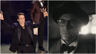 Oscars 2024: Robert Downey Jr Wins His First Oscar! Fans Express Happiness As He Bags Best Supporting Actor for Oppenheimer at the 96th Academy Awards