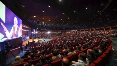 National Creators’ Award 2024: Prime Minister Narendra Modi Presents First-Ever National Creators Award at Bharat Mandapam in Delhi (See Pics and Videos)