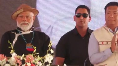 Arunachal Pradesh: PM Narendra Modi Inaugurates and Lays Foundation Stone of Several Development Projects Including Sela Tunnel in Itanagar (Watch Video)