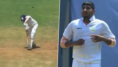 Cleaned Up! Yash Thakur Rattles Prithvi Shaw's Stumps With Sensational Delivery During MUM vs VID Ranji Trophy 2023-24 Final (Watch Video)