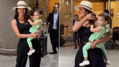 Priyanka Chopra and Daughter Malti Marie Arrive in Mumbai; Actress and Her Kiddo Nail Airport Fashion Like Pro (Watch Video)