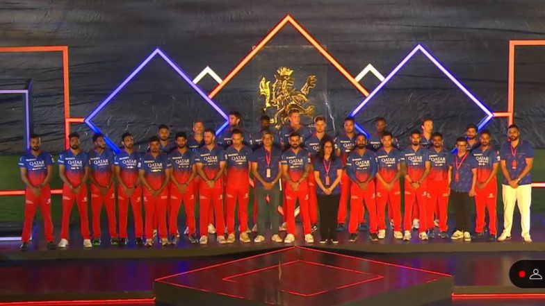 RCB New Jersey For IPL 2024 Released! See Pics of Kit Launched at Unbox Event in M Chinnaswamy Stadium in Bengaluru