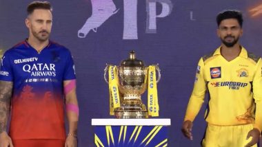 CSK vs RCB IPL 2024 Toss Report and Playing XI: Faf du Plessis Opts to Bat First; Rachin Ravindra, Sameer Rizvi Makes Debut for Chennai Super Kings