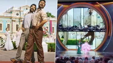 RRR at Oscars 2024: Jr NTR and Ram Charan’s Oscar-Winning ‘Naatu Naatu’ Song Continues To Spread Its Magic at 96th Academy Awards (Watch Video)