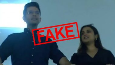 Raghav Chadha Enjoying IPL Match With Wife Parineeti Chopra While Arvind Kejriwal Languishes in Jail? Old Pic of AAP Leader From Last Year's MI vs KXIP Match Goes Viral With Fake Claim