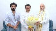 Delhi: MNS Chief Raj Thackeray Meets Union Home Minister Amit Shah Ahead of Lok Sabha Elections (See Pics)