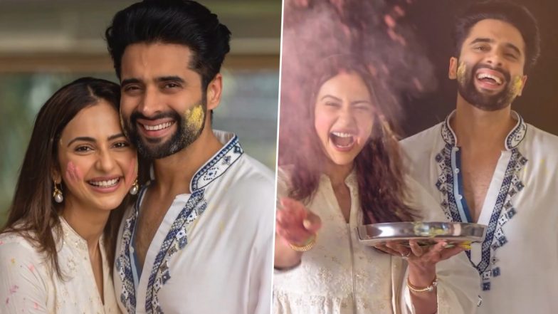 Holi 2024: Rakul Preet Singh and Jackky Bhagnani Share Glimpses of Their First Holi Celebration as a Married Couple