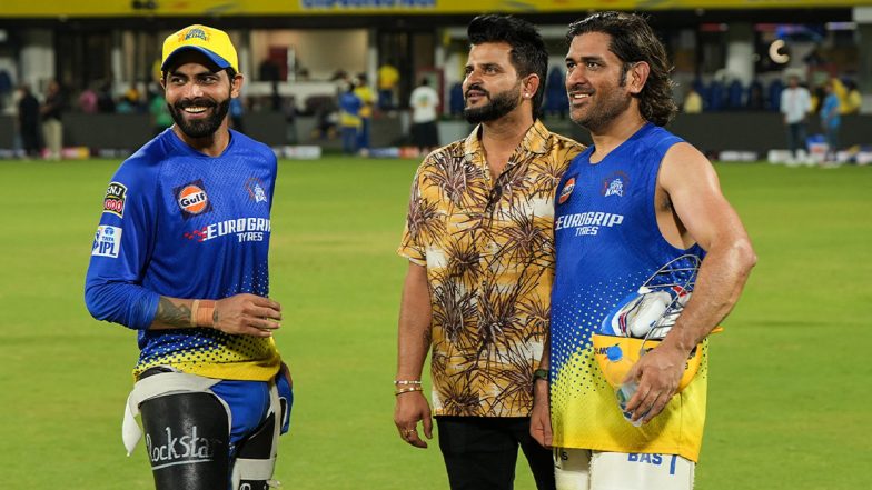 ‘A Timeless Tale of Brotherhood!’, Suresh Raina Meets MS Dhoni and Ravindra Jadeja Ahead of IPL 2024 (Watch Video)