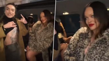 Rihanna’s Devoted Fan in Milan Proudly Displays Tribute Tattoo While Clicking Pictures With the Singer (Watch Video)