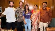 IPL 2024: Rinku Singh and Family Pose With Shah Rukh Khan Post KKR's Win at Eden Gardens (View Pic)