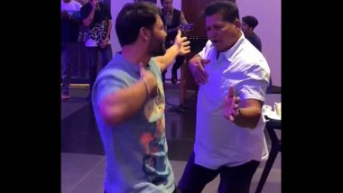 Rinku Singh Shakes a Leg to ‘Ole Ole’ With KKR Head Coach Chandrakant Pandit As Knight Riders Enjoy a Day Off Ahead of IPL 2024 (Watch Video)
