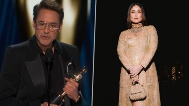 Oscars 2024: Kareena Kapoor Khan’s Reaction to Robert Downey Jr’s Acceptance Speech at the 96th Academy Awards Is a Must–See