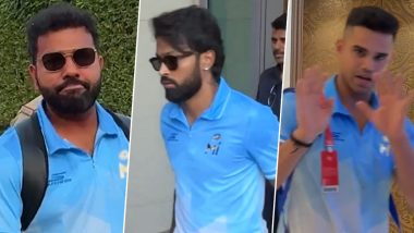 Mumbai Indians Squad Arrives in Hyderabad Ahead of IPL 2024 Clash Against Sunrisers Hyderabad (Watch Video)