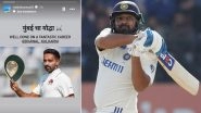 &lsquo;Mumbai Cha Yoddha&rsquo; India Captain Rohit Sharma Lauds Dhawal Kulkarni After Retiring Pacer Helps Mumbai Win Ranji Trophy 2023&ndash;24 Title (See Instagram Story)