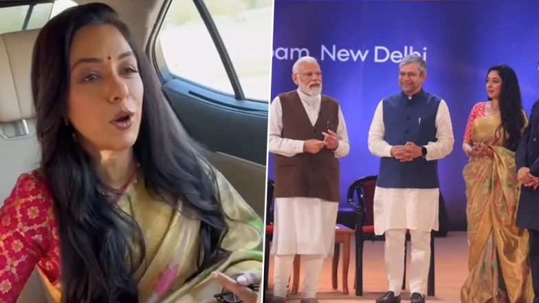 Rupali Ganguly Meets PM Narendra Modi at National Creators Award 2024; Anupamaa Actress Proudly Declares Herself 'Modi Bhakt' (Watch Video)