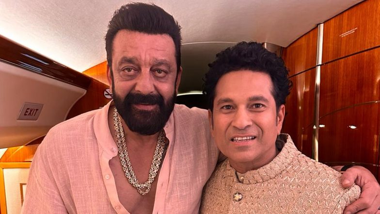 Sanjay Dutt Meets 'Legend' Sachin Tendulkar at Anant Ambani-Radhika Merchant’s Pre-Wedding Gala, Shares Pic on Social Media