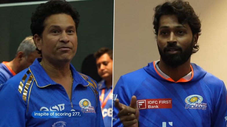 ‘Toughest Soldiers Get the Toughest Test’ Sachin Tendulkar, Hardik Pandya Lift Mumbai Indians Morale After Loss Against Sunrisers Hyderabad in IPL 2024 (Watch Video)