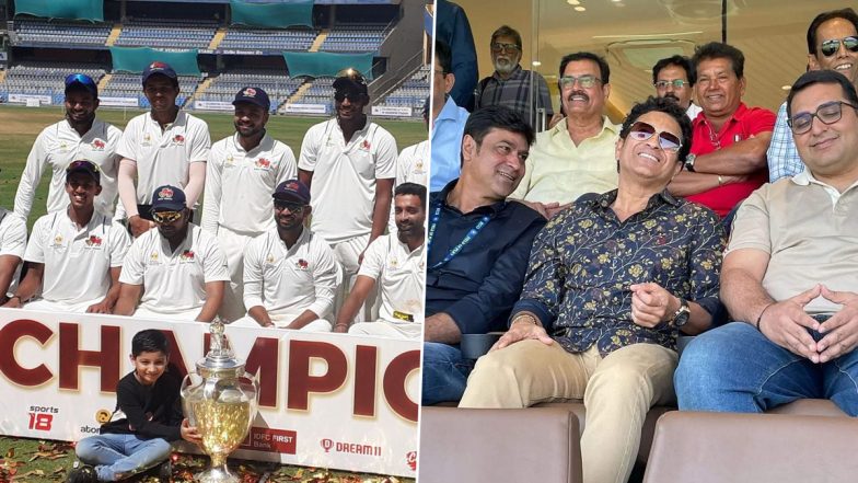 Sachin Tendulkar Congratulates Mumbai for Winning Record-Extending 42nd Ranji Trophy Title, Lauds Vidarbha for Showing Resilience in Final (See Post)