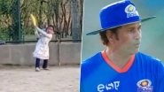 &lsquo;Brings a Smile to My Face&rsquo; Sachin Tendulkar Left Mesmerized After Watching Video of Young Kashmir Girl Playing Cricket (See Post)