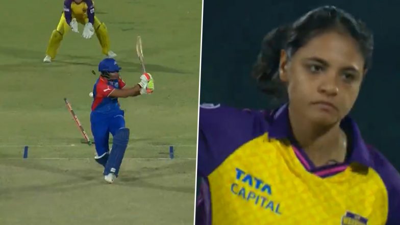 Saima Thakor Dismisses Shafali Verma After a Staredown During DC-W vs UPW-W WPL 2024 Match (Watch Video)