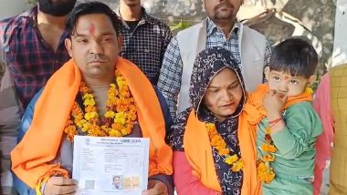 Uttar Pradesh: Harassed by Family, Muslim Man Sajid Becomes Satveer Rana, Adopts Hindu Sanatan Dharma in Saharanpur (Watch Video)