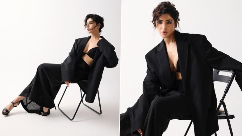 Samantha Ruth Prabhu Takes Her Fashion Game Notch Higher in Black Bralette Paired With Baggy Coat (See Hot Pics)