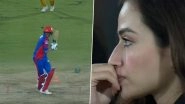 PSL 2024: Wife Sana Javed in Disbelief As Naveen-ul-Haq Sends Husband Shoaib Malik&rsquo;s Stumps Flying During Peshawar Zalmi vs Karachi Kings Match (Watch Video)