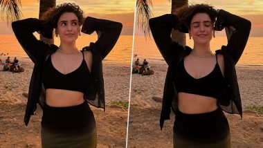 Sanya Malhotra Oozes Hotness in a Black Bikini Top As She Enjoys a Beautiful Sunset in Latest Vacation Photos