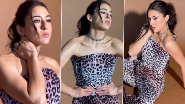 Sara Ali Khan Stuns in an Animal Print Outfit for the Trailer Launch of Her Upcoming Film, Murder Mubarak (Watch Video)