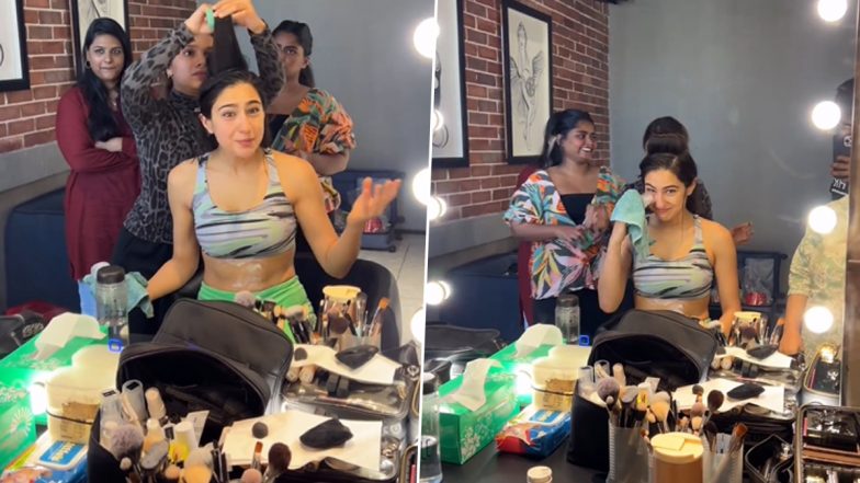 Sara Ali Khan Reveals Getting Burns on Belly While Juggling Between Ae Watan Mere Watan and Murder Mubarak Promotions (Watch Video)