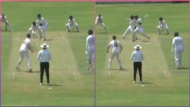 Rahul Dravid’s Son Samit Dravid Plays Cut Shot Like His Father During KSCA XI vs Lancashire, Video Goes Viral