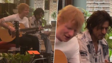 Inside Ed Sheeran’s Private Concert for Shah Rukh Khan at Mannat; Singer Croons His Hit Track ‘Perfect’ (Watch Video)