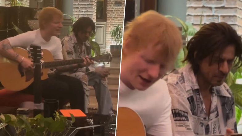 Inside Ed Sheeran’s Private Concert for Shah Rukh Khan at Mannat; Singer Croons His Hit Track ‘Perfect’ (Watch Video)