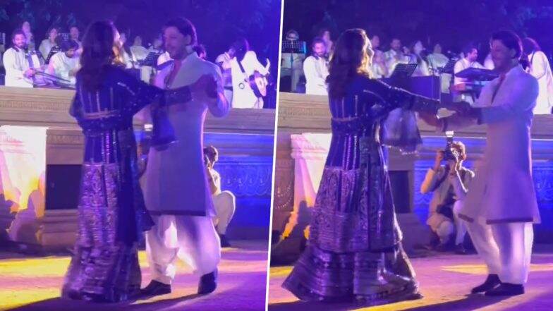 Shah Rukh Khan Dances With Wife Gauri Khan on 'Main Yahaan Hoon' From Veer Zaara at Anant Ambani-Radhika Merchant's Pre-Wedding Gala (Watch Viral Video)