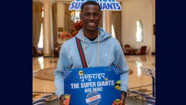 West Indies Pace Sensation Shamar Joseph Joins Lucknow Super Giants Camp Ahead of IPL 2024 (See Pic and Video)