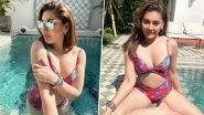 Shefali Jariwala Oozes Oomph in a Red Floral Bikini As She Flaunts Her &lsquo;Wednesday Mood&rsquo; (View Pics)