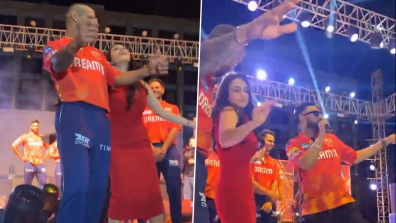 Shikhar Dhawan Dances With Preity Zinta on Stage During Punjab Kings’ IPL 2024 Jersey Launch Event, Video Goes Viral