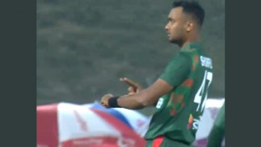 Shoriful Islam Does ‘Timeout’ Celebration After Dismissing Avishka Fernando During BAN vs SL 1st T20I 2024 (Watch Video)