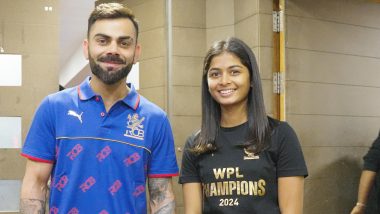 'Had the Moment of My Life' RCB's WPL 2024-Winning Star Shreyanka Patil Has a Fangirl Moment With Virat Kohli at Unbox Event (See Post)