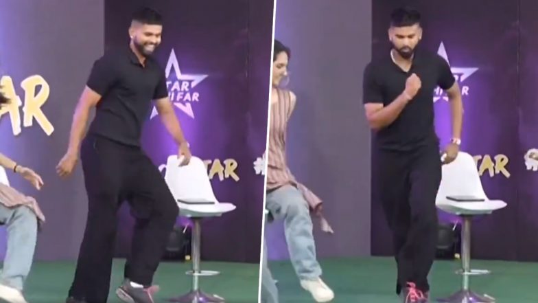 KKR Captain Shreyas Iyer Matches Steps to 'Jhoome Jo Pathaan' Song at Star Sports Event During IPL 2024, Video Goes Viral!