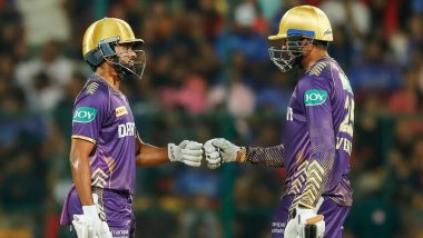 KKR beat RCB by Seven Wickets in IPL 2024: Andre Russell, Sunil Narine, Venkatesh Iyer Shine as Kolkata Knight Riders Become First Team to Win an Away Match This Season
