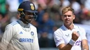 'How Many Runs...?' James Anderon Reveals His Conversation With Shubman Gill During Altercation in IND vs ENG 5th Test 2024 in Dharamshala