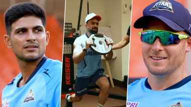 Shubman Gill, Rashid Khan, David Miller and Other Players Sweat Out During Training Session Ahead of GT vs SRH Clash in IPL 2024 (Watch Video)