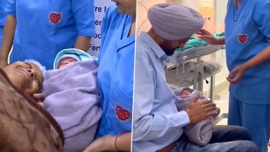 From Charan Kaur Heading to the Labour Room to Balkaur Singh Embracing the Baby Boy, Watch Sidhu Moosewala’s Parents’ Heartwarming Moments in This Viral Video