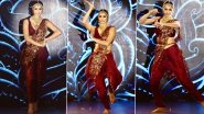 71st Miss World 2023 India Contestant Sini Shetty Gave a Power-Packed Performance in the Talent Round in a Traditional Maroon and Gold Outfit (View Pics and Videos)