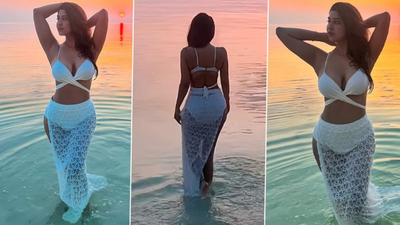 Sonarika Bhadoria Sizzles in a Hot and Sexy White Bikini As She Enjoys a Beach Vacation (View Pics and Video of Indian Television Actress)